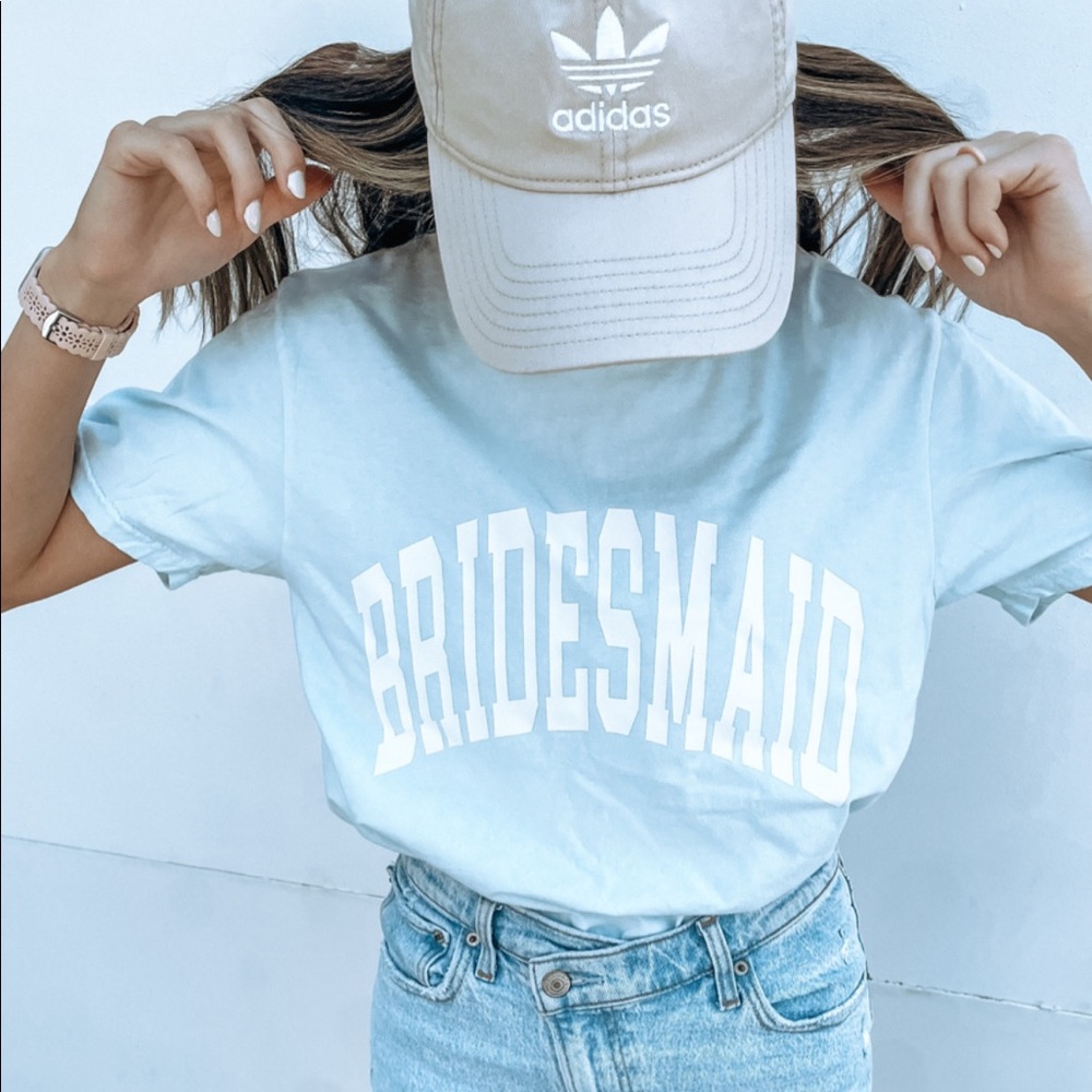Light blue bridesmaid tee